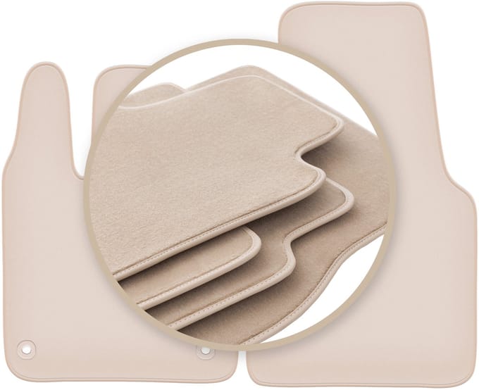 PREMIUM beige vloermatten voor: Smart Fortwo III hatchback 2014-2020