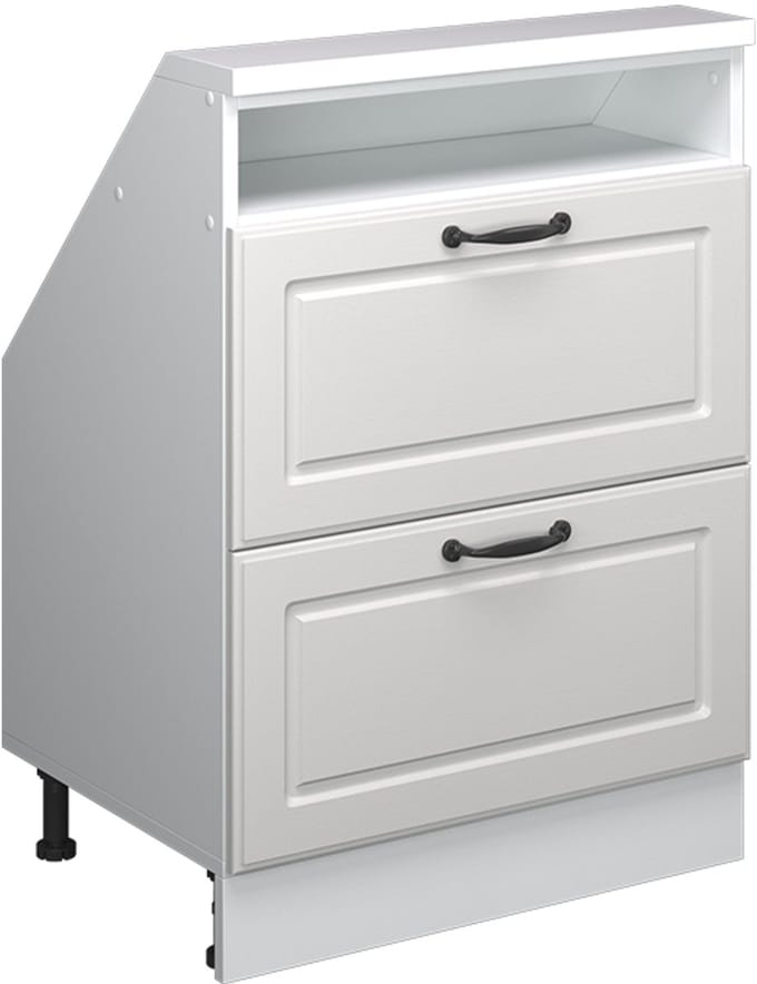 Vicco Rion Kast voor schuine wand – met 2 laden Wit landhuis/wit