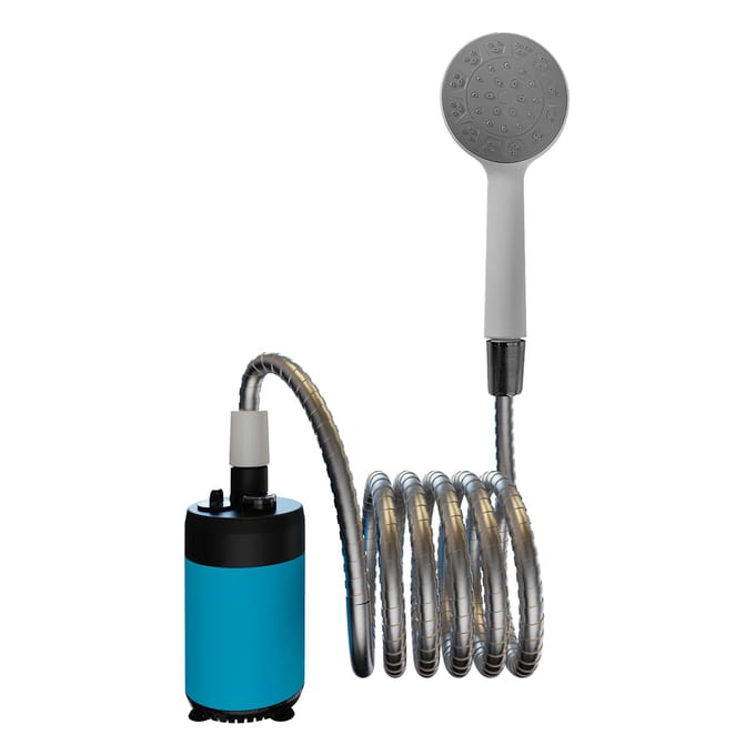 Draagbare douche Camping Buitendouche Handheld Elektrische douche Batterijgevoede compacte handheld zwart