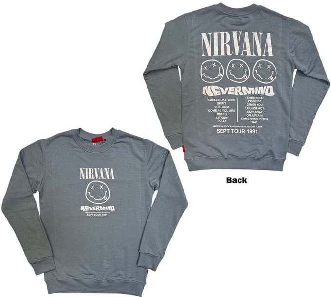 Nirvana - Nevermind Tour 1991 Sweater/trui - M - Blauw