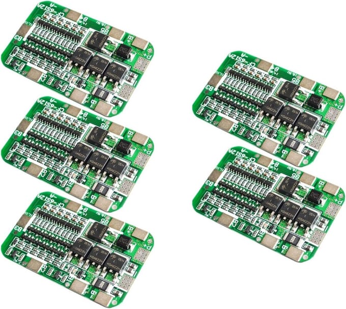 5 Stuks 6S 15A 24V PCB BMS Beschermingsbord voor 6-cell Lithium Accu's