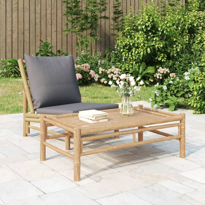 vidaXL - Tuintafel - 100x55x33 - cm - bamboe