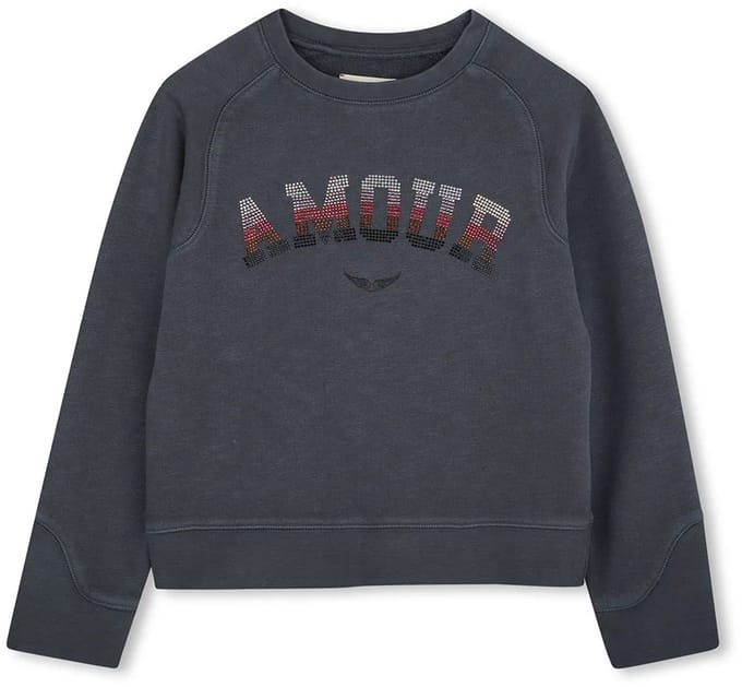 Zadig & Voltaire X60323 Sweatshirt Grijs 8 Years Meisje