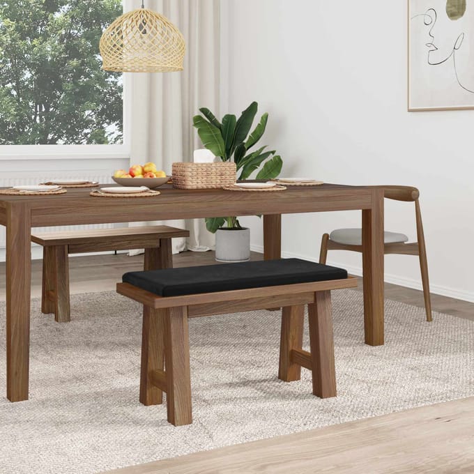vidaXL - Bankkussen - fluweel - Zwart - Diepte - 35 - cm