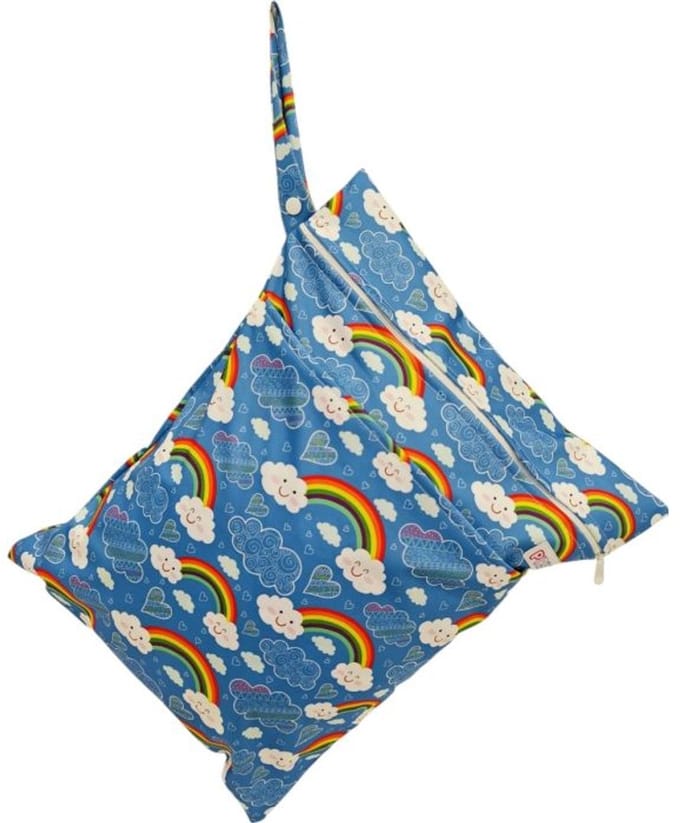 Piriuki Wetbag Groot – 32 × 30 cm – 2 Vakken – Regenboog