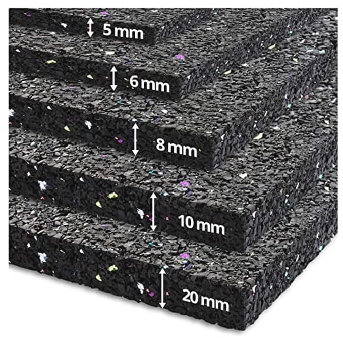 Antivibratiematten voor Wasmachines - Geluiddempende Rubber Mat 10mm | 125 x 200 cm