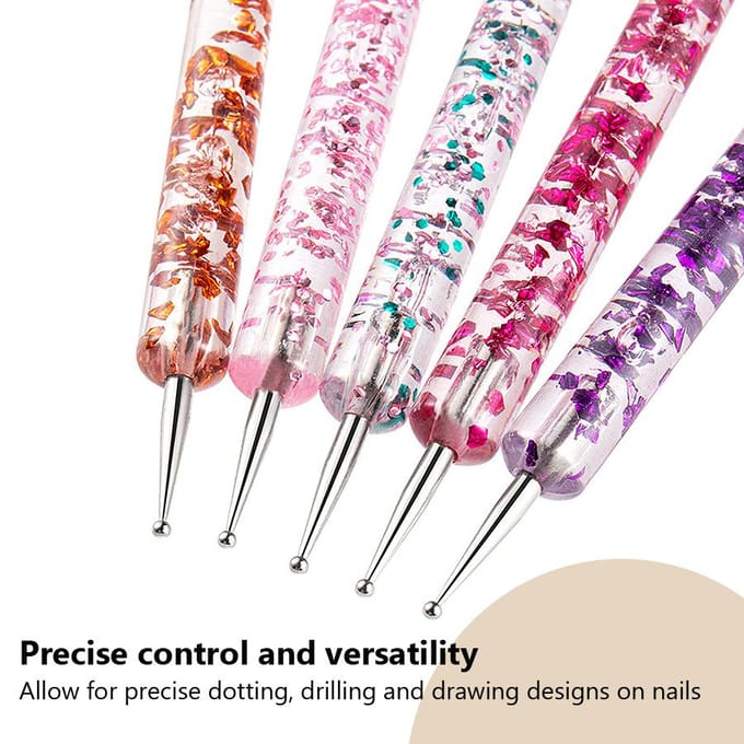 Ensemble d'outils de pointillage pour nail art, stylos de pointillage pour strass, dessin et décoration multicolore