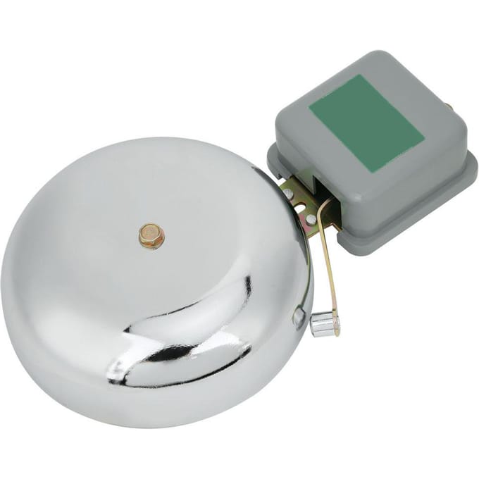 Elektrische Bel Vonkvrij Externe Kloptype Roestvrij Staal Schoolbellen 150mm AC220V white