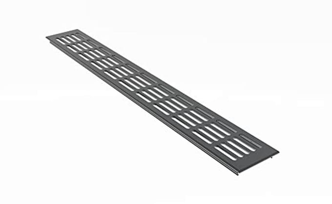 Ventilatierooster Aluminium Antraciet 80mm Breed voor Badkamerventilatie