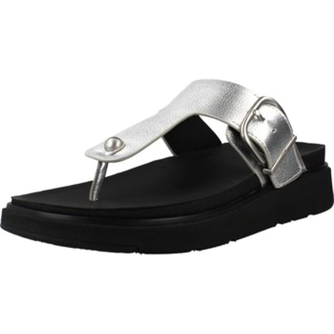 Fitflop Gen-FF gesp sandalen in zilver leer