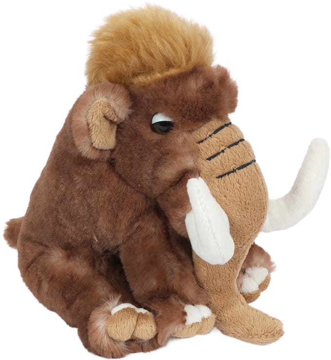 PIA Soft Toys - Pluche Knuffeldier Mammoet - zittend - 19 cm