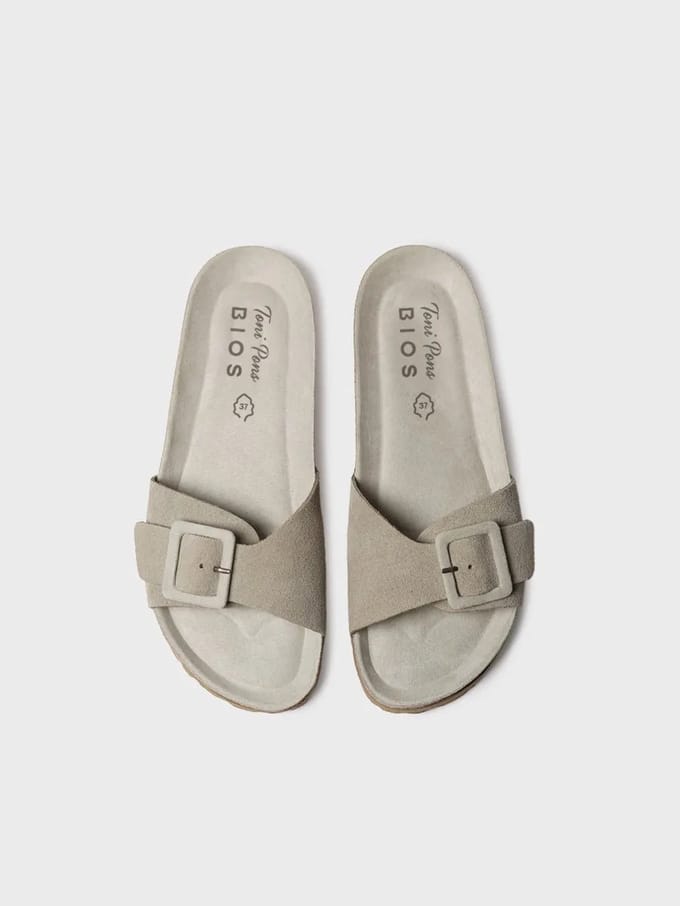 Dames BIO sandaal met gesp en kurken zool | GLIDE-QT
