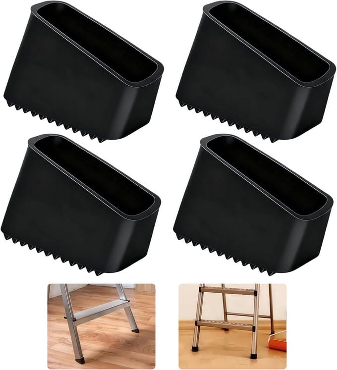 4x Universele Rubberen Laddervoeten Antislip Beschermkappen voor Diverse Ladders