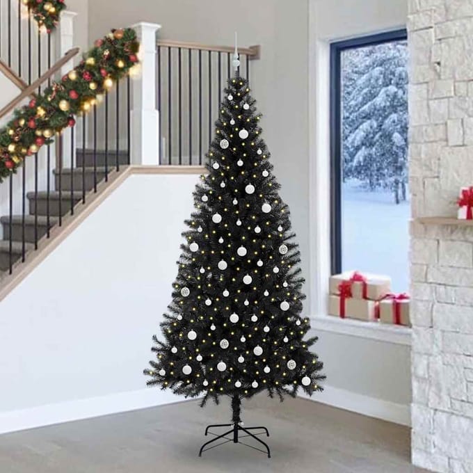 vidaXL Kerstboom Zwart 240 cm PVC
