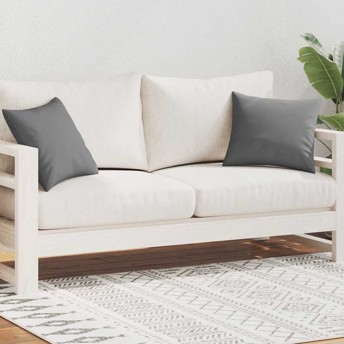 vidaXL - Buitenkussens - 45x45 - cm - grijs - 2 - st