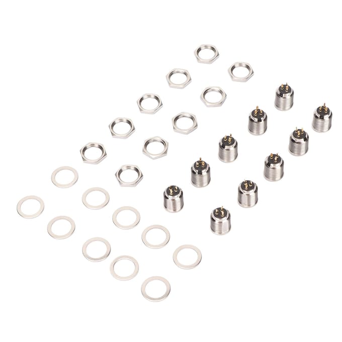 Mini XLR 3 broches mâle Jack Socket Connecteur Câble XLR Mâle Socket Base Connecteur D pour Panneau de Châssis white