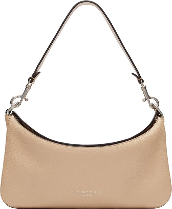 LIEBESKIND BERLIN Leren Schoudertas Alessa 3 Pebble Shoulder Bag Sandy Beige