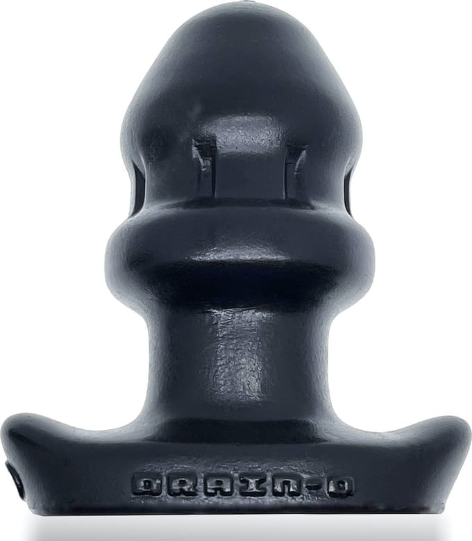 Oxballs - Drain-O Flow-Thru Buttplug - Zwart - Large
