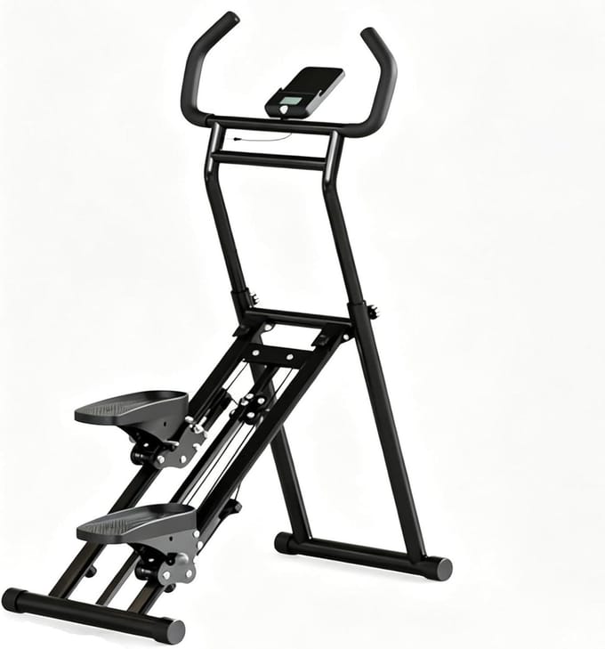 Verticale Klimmer - Stepper Thuis - Full Body Workout - Stil Katrolsysteem - 88 cm Hoog - Zwart