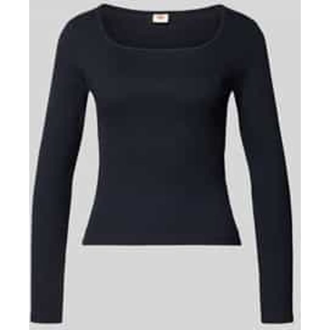 slim fit shirt met lange mouwen van katoenmix