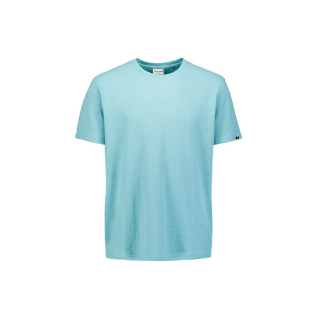 No Excess T-shirt crewneck crinkle seablue