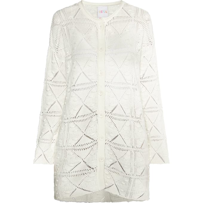 IZIA Longcardigan Dames wolwit