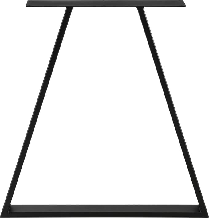 Stalen A/2 tafelpoot set van 2 meubelpoot 70x10x72 cm zwart