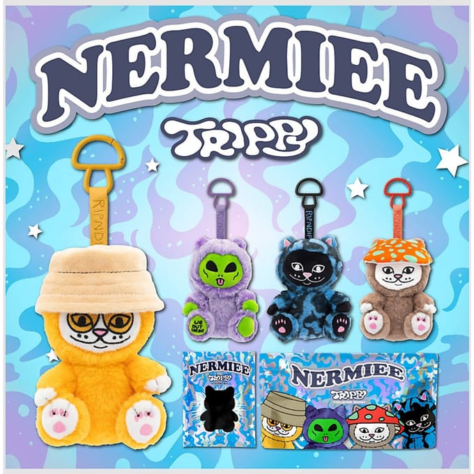 RIPNDIP Nermiee Buddiee Trippy Bag Charm Plush Toy patroon