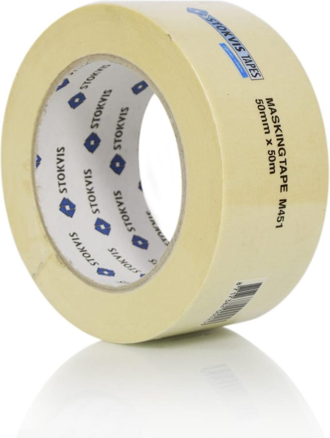 Stokvis Afplaktape M451 50mm 50M Wit 60grc