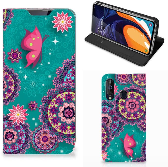 Samsung Galaxy A60 Bookcase Cirkels en Vlinders