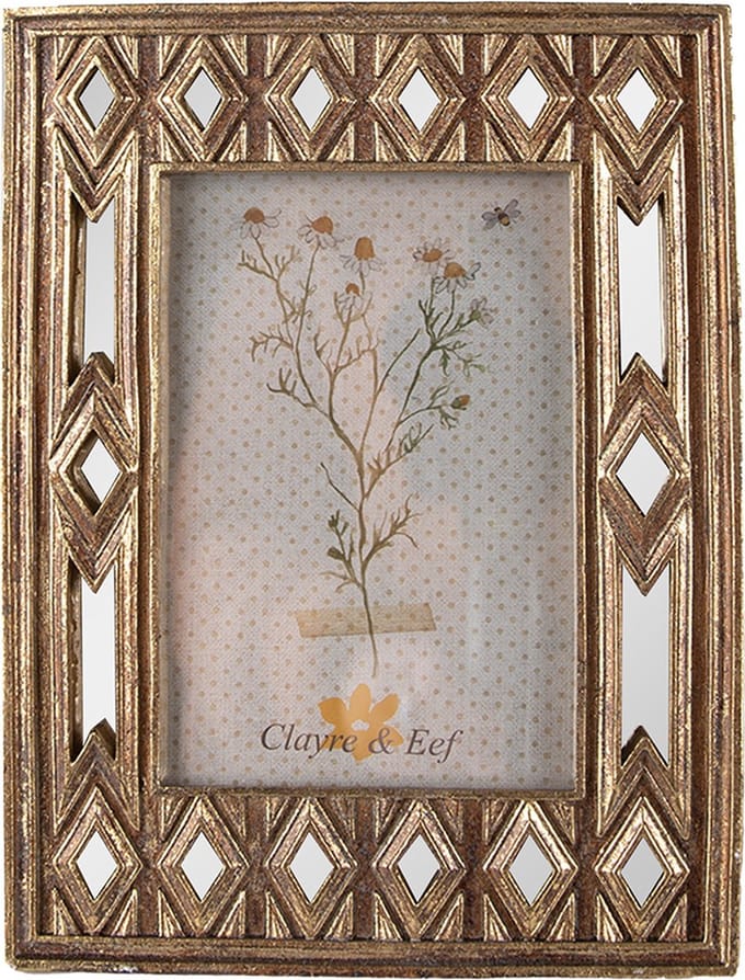 Clayre & Eef Fotolijst 10x15 cm Goudkleurig Polyresin