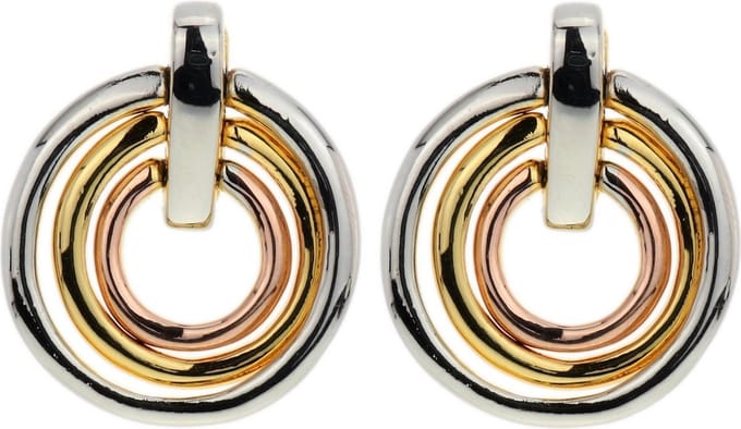 Behave - Oorbellen dames - Tricolor design - Elegant - Dag & avondstijl