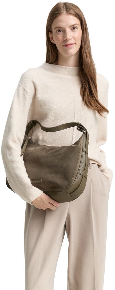 Tom Tailor - TTLYSA M schoudertas in suèdelook - Maat ONESIZE - khaki / khaki
