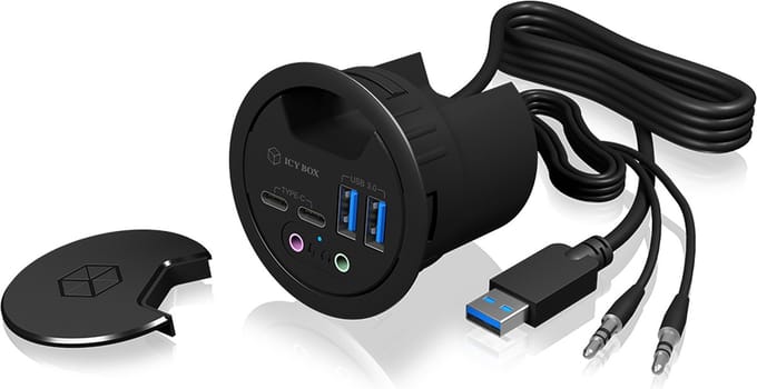 RaidSonic ICY BOX IB-HUB1403B USB hub - 4 - Zwart