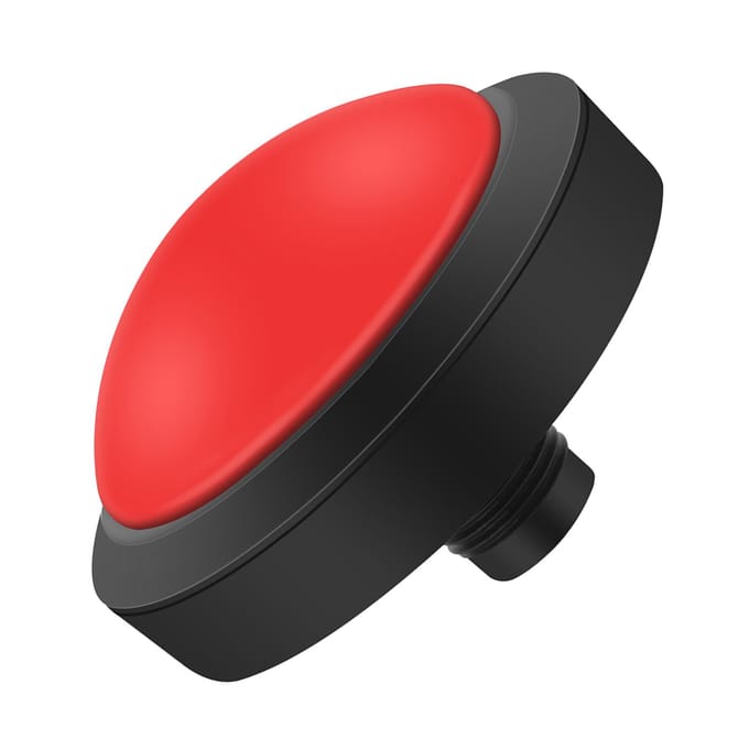100mm Massieve Arcade Knop met LED Bolle Console Vervanging(rood) wit