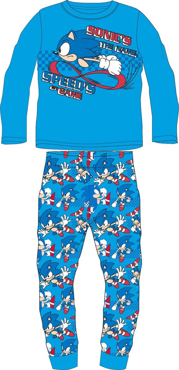 Sonic the Hedgehog pyjama speed's blauw katoen maat 104