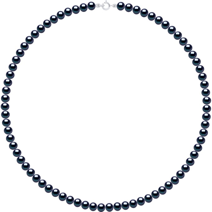 Ketting van echte gekweekte zoetwaterparels semi rond 5-6 mm