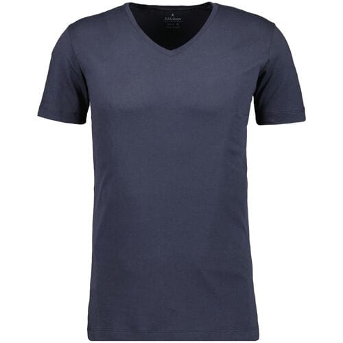 Ragman T-Shirt Uni V-Neck Bodyfit Single Jersey 2Pack Marine / male