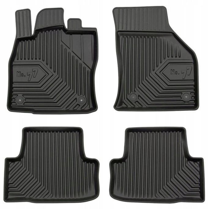 Frogum No.77 - Automatten - SKODA Karoq (vanaf 2017) - 4-delige set - TPE Rubber - Zwart