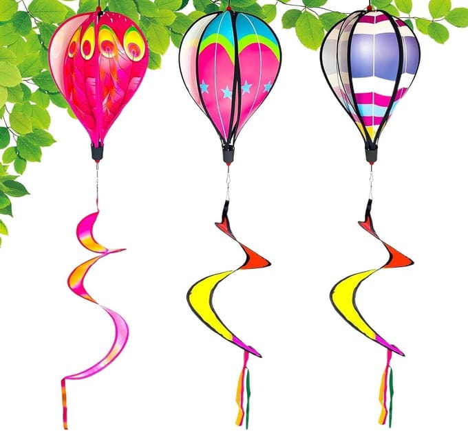 Draaibare tuindecoratie - Windmolens set - Buitenruimte verfraaien - Kinetisch visueel effect - 3 stuks - Multicolor