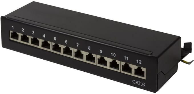 LogiLink Patchpaneel Tafel/Muur Cat.6 STP 12 Poorten.