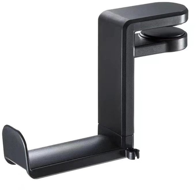 Hoofdtelefoonhouder - met haak - verstelbare bureauklem - 10,2*5*11,5 cm - zwart