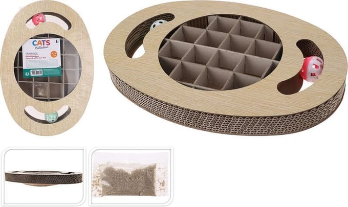 Cats Collection - Katten krabkarton - 2 balletjes - 36 cm