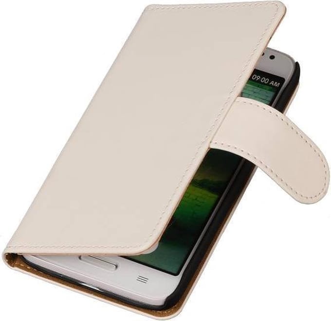 LG G2 Book Case Effen Wit Hoesje