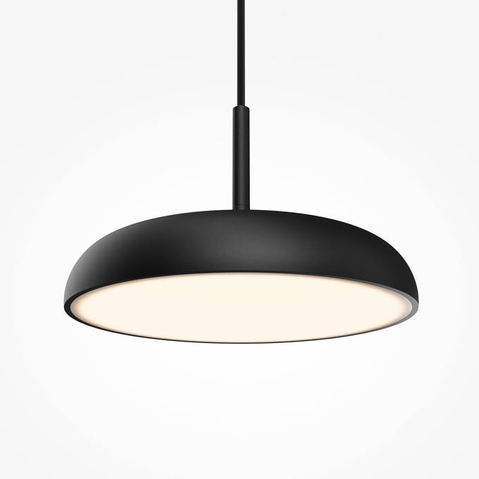 Maytoni LED hanglamp Gerhard, zwart, Ø 30 cm, metaal