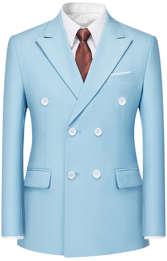 ALLTHEMEN Heren Blazer - Dubbelrijig - S