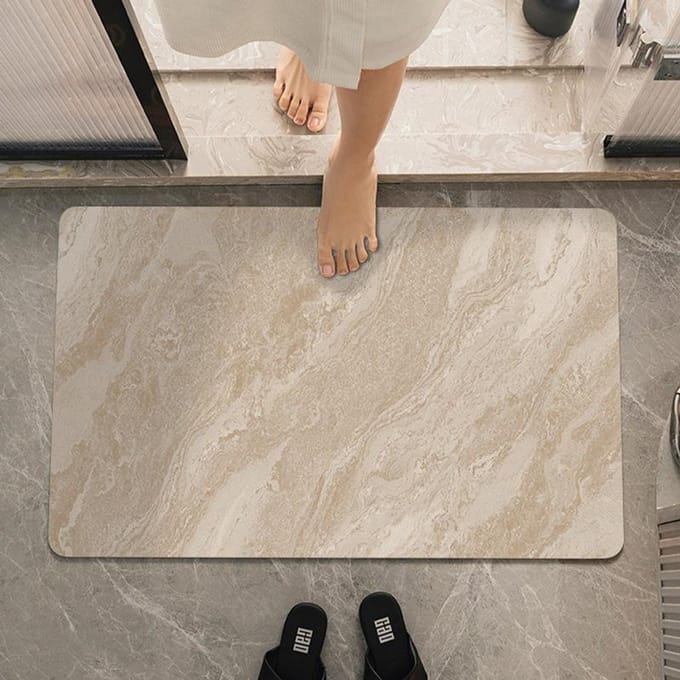 Eenvoudige Diatomeeënaarde Verdikte Kussen Absorberende Mat Badkamermat Sneldrogend High-end Badkamermat Antislip 40 * 60CM gray