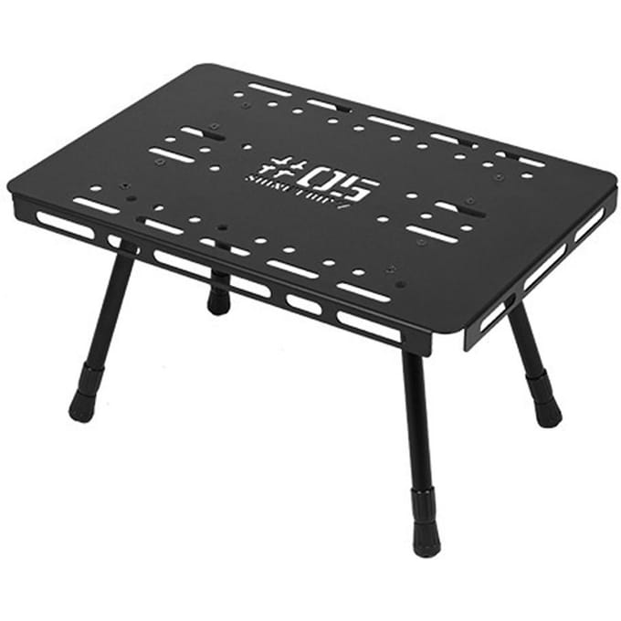 Table pliante portable Table réglable en alliage d'aluminium Table multifonctionnelle avec fond en aluminium M black