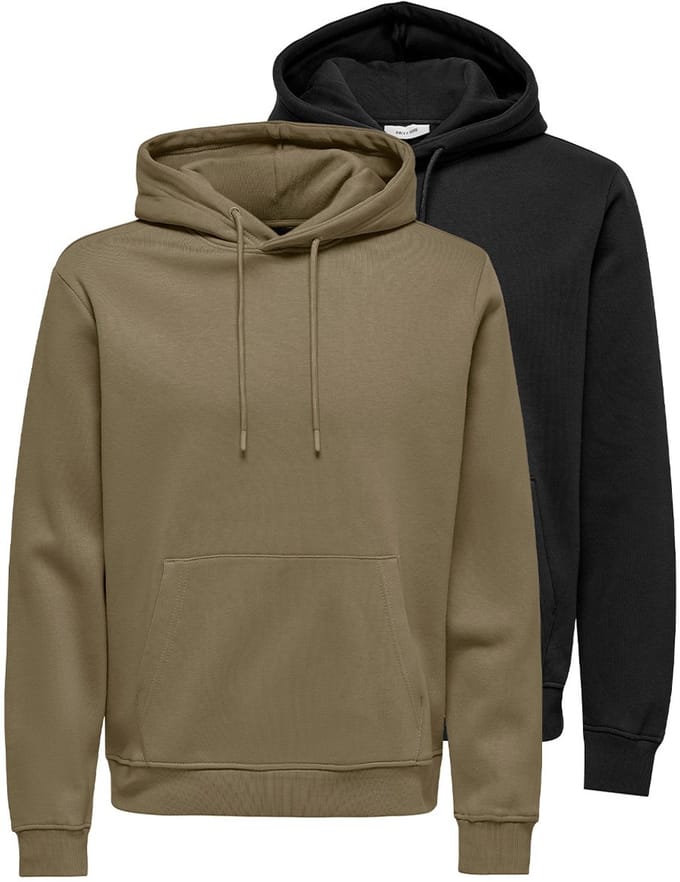 Only & Sons Heren hoddie 2 pack Connor