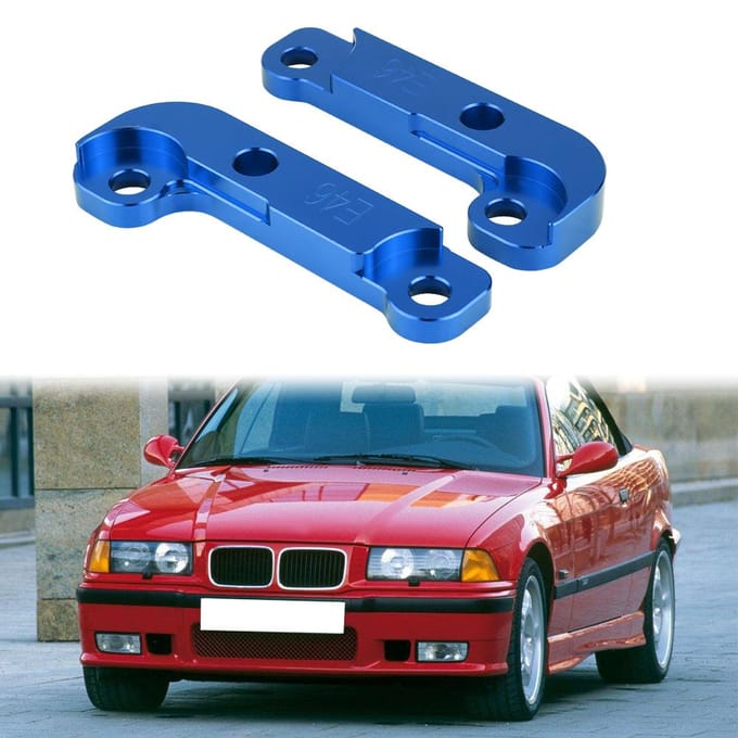 Aluminium Power Tuning Drift Lock Adapter Kit, Vergroot de draaihoek met 25 procent voor BWM E46 M3 Blauw blauw